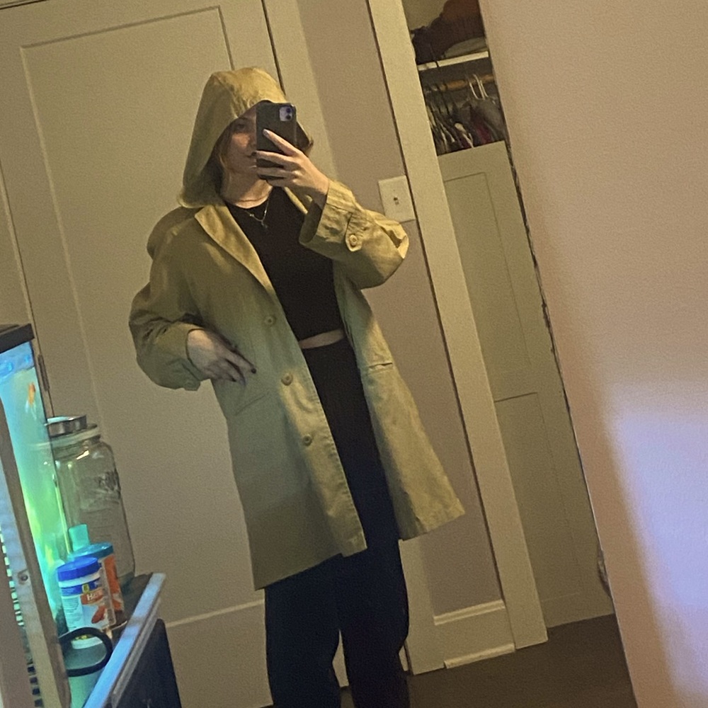 Hooded trench coat